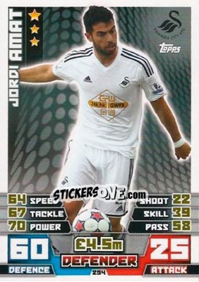 Sticker Jordi Amat - English Premier League 2014-2015. Match Attax - Topps