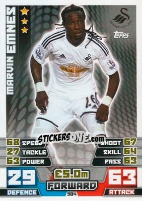 Sticker Marvin Emnes - English Premier League 2014-2015. Match Attax n. 304 - Topps