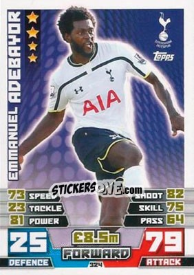 Sticker Emmanuel Adebayor - English Premier League 2014-2015. Match Attax - Topps