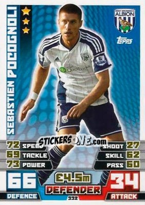 Sticker Sebastien Pocognoli - English Premier League 2014-2015. Match Attax - Topps