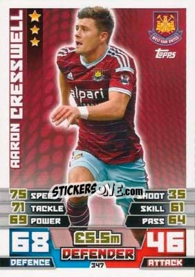 Sticker Aaron Cresswell - English Premier League 2014-2015. Match Attax n. 347 - Topps
