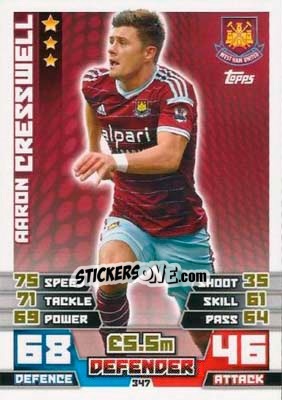 Sticker Aaron Cresswell - English Premier League 2014-2015. Match Attax - Topps