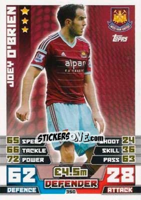 Sticker Joey O'Brien - English Premier League 2014-2015. Match Attax n. 350 - Topps