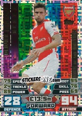 Sticker Olivier Giroud - English Premier League 2014-2015. Match Attax n. 362 - Topps