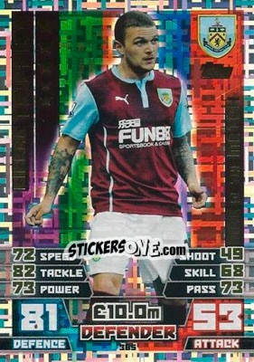 Sticker Kieran Trippier - English Premier League 2014-2015. Match Attax n. 365 - Topps