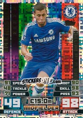 Sticker Eden Hazard - English Premier League 2014-2015. Match Attax n. 367 - Topps