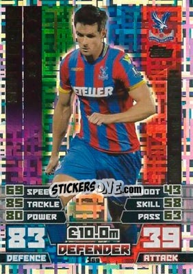 Sticker Scott Dann - English Premier League 2014-2015. Match Attax n. 369 - Topps