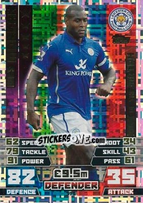 Sticker Wes Morgan - English Premier League 2014-2015. Match Attax n. 375 - Topps