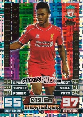Sticker Raheem Sterling - English Premier League 2014-2015. Match Attax n. 377 - Topps