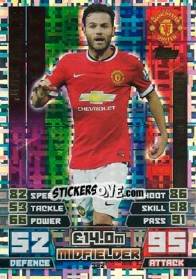 Sticker Juan Mata - English Premier League 2014-2015. Match Attax n. 382 - Topps
