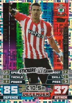 Sticker Jose Fonte - English Premier League 2014-2015. Match Attax n. 387 - Topps