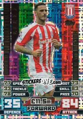 Sticker Marko Arnautovic - English Premier League 2014-2015. Match Attax n. 390 - Topps