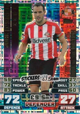 Sticker John O'Shea - English Premier League 2014-2015. Match Attax n. 391 - Topps