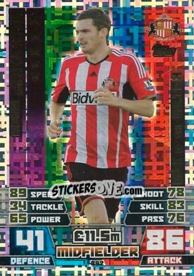 Sticker Adam Johnson - English Premier League 2014-2015. Match Attax n. 392 - Topps