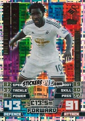 Sticker Wilfried Bony - English Premier League 2014-2015. Match Attax n. 394 - Topps