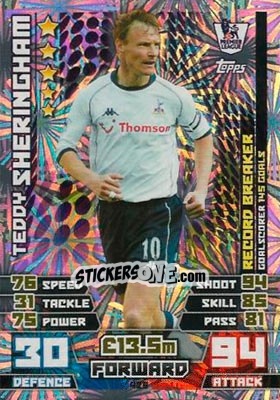 Sticker Teddy Sheringham - English Premier League 2014-2015. Match Attax n. 429 - Topps