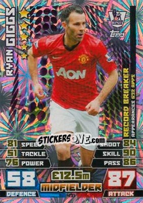 Sticker Ryan Giggs - English Premier League 2014-2015. Match Attax n. 431 - Topps
