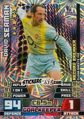 Sticker David Seaman - English Premier League 2014-2015. Match Attax - Topps