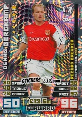 Sticker Dennis Bergkamp - English Premier League 2014-2015. Match Attax n. 448 - Topps