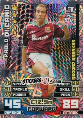 Sticker Paolo Di Canio - English Premier League 2014-2015. Match Attax n. 449 - Topps