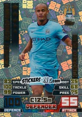 Sticker Vincent Kompany - English Premier League 2014-2015. Match Attax - Topps