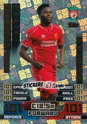 Sticker Daniel Sturridge - English Premier League 2014-2015. Match Attax n. 454 - Topps
