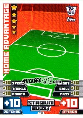 Sticker Stadium Boost - Home Advantage - English Premier League 2014-2015. Match Attax n. T3 - Topps
