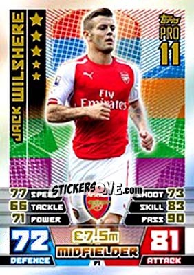 Sticker Jack Wilshere - English Premier League 2014-2015. Match Attax n. P1 - Topps