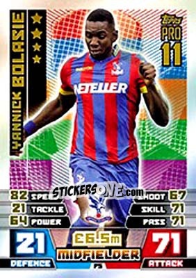 Sticker Yannick Bolasie - English Premier League 2014-2015. Match Attax n. P5 - Topps