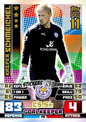 Sticker Kasper Schmeichel - English Premier League 2014-2015. Match Attax - Topps