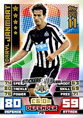 Sticker Daryl Janmaat - English Premier League 2014-2015. Match Attax n. P12 - Topps