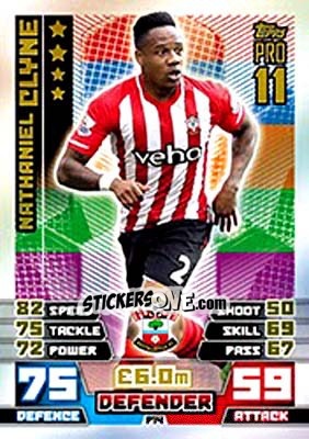 Sticker Nathaniel Clyne - English Premier League 2014-2015. Match Attax n. P14 - Topps