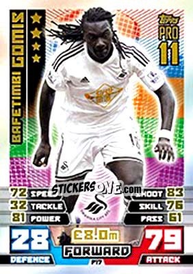 Sticker Bafetimbi Gomis - English Premier League 2014-2015. Match Attax n. P17 - Topps