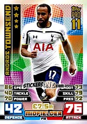 Sticker Andros Townsend - English Premier League 2014-2015. Match Attax n. P18 - Topps