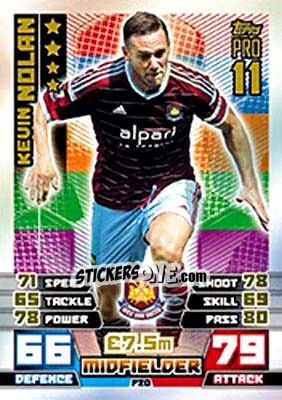 Sticker Kevin Nolan - English Premier League 2014-2015. Match Attax n. P20 - Topps