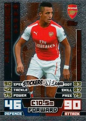 Sticker Alexis Sanchez - English Premier League 2014-2015. Match Attax n. LE2 - Topps