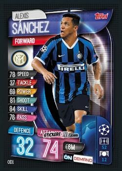 Sticker Alexis Sánchez - 2019-20 On-Demand Match Attax UEFA Champions League
 n. OD1 - Topps