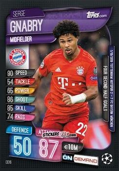 Cromo Serge Gnabry - 2019-20 On-Demand Match Attax UEFA Champions League
 n. OD16 - Topps