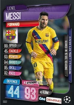 Sticker Lionel Messi - 2019-20 On-Demand Match Attax UEFA Champions League
 n. OD22 - Topps