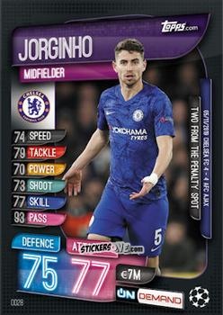 Cromo Jorginho - 2019-20 On-Demand Match Attax UEFA Champions League
 n. OD28 - Topps