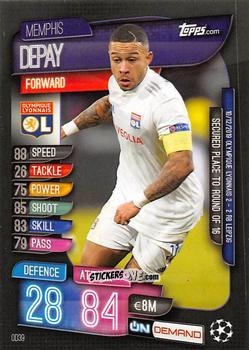 Cromo Memphis Depay - 2019-20 On-Demand Match Attax UEFA Champions League
 n. OD39 - Topps