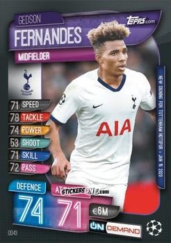 Cromo Gedson Fernandes - 2019-20 On-Demand Match Attax UEFA Champions League
 n. OD43 - Topps