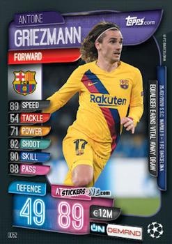 Cromo Antoine Griezmann - 2019-20 On-Demand Match Attax UEFA Champions League
 n. OD52 - Topps