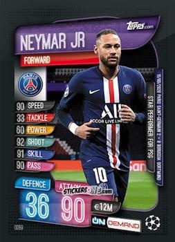 Sticker Neymar Jr - 2019-20 On-Demand Match Attax UEFA Champions League
 n. OD59 - Topps