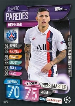 Figurina Leandro Paredes - 2019-20 On-Demand Match Attax UEFA Champions League
 n. OD69 - Topps