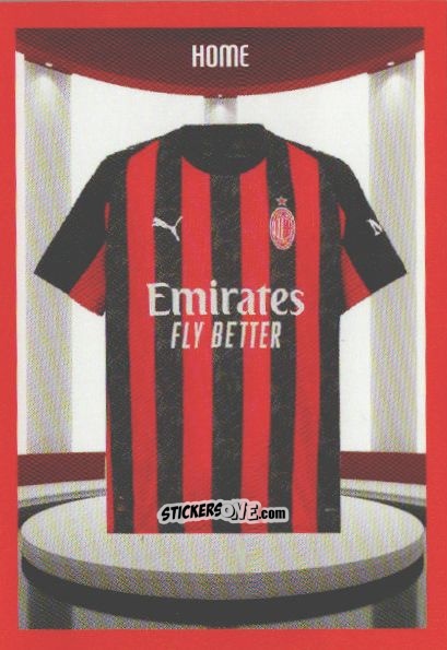 Figurina Divisa Home - A.C. Milan 2025-2026
 n. 14 - Euro Publishing