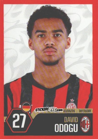 Cromo David Odogu - A.C. Milan 2025-2026
 n. 26 - Euro Publishing
