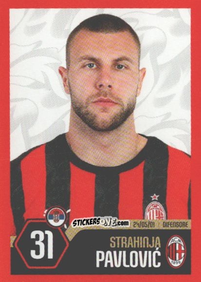 Cromo Strahinja Pavlovic - A.C. Milan 2025-2026
 n. 27 - Euro Publishing