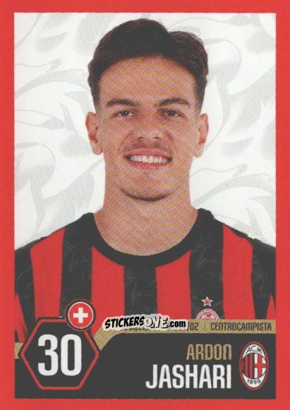 Cromo Ardon Jashari - A.C. Milan 2025-2026
 n. 32 - Euro Publishing