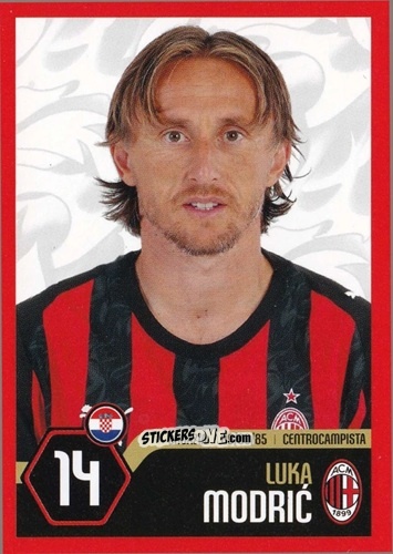 Figurina Luka Modric - A.C. Milan 2025-2026
 n. 34 - Euro Publishing